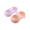 Pet Accessories Plastic Portable Cat Double Bowl Dog Food Tray Cat Feeding Bowl Cat Drinking Bowl