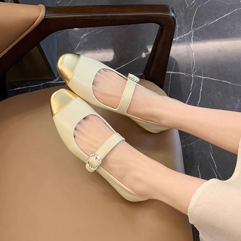Huizhou women's shoes Mary Jane shoes women's spring and autumn new small leather shoes with thick heels