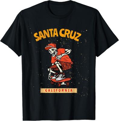 Vintage Santa Cruz California Skelett Skateboarder T-Shirt