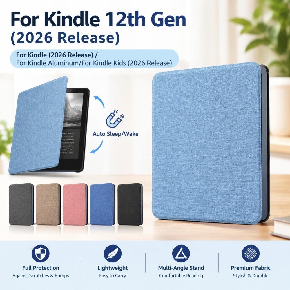 Auto Wake/Sleep 6" E-Reader Case Protective Shell for Kindle 12th Gen 2026/Kids Kindle/Aluminum