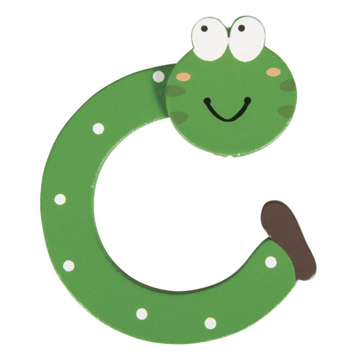 Alphabet en bois pour prénom d'enfant 5 cm Lettre C