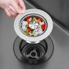 Stainless Steel Kitchen Sink Drain Strainer with Basket Filter Jump Up Pop Up Sink Stopper Anti Clog Sink Filter Kitchen
