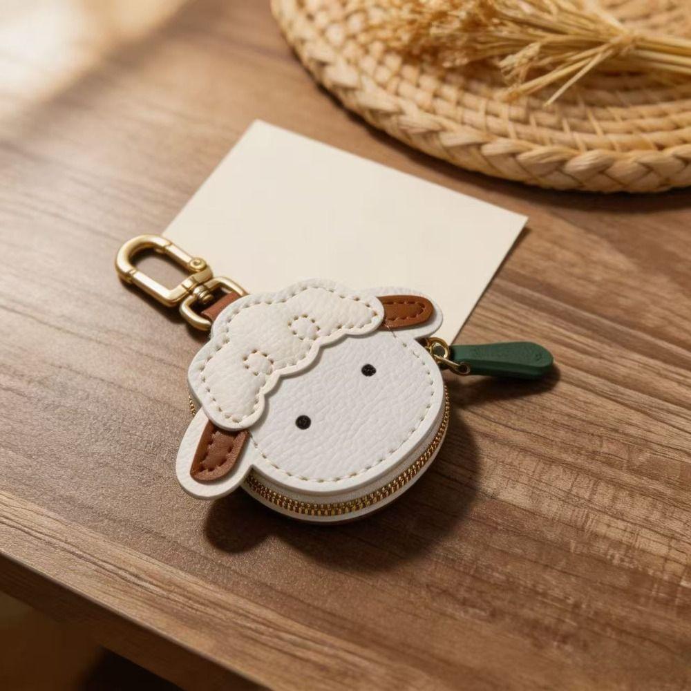 Goat Lamb Shaped Coin Purse Cartoon Bag Charm Creative Bag Pendant Outdoor