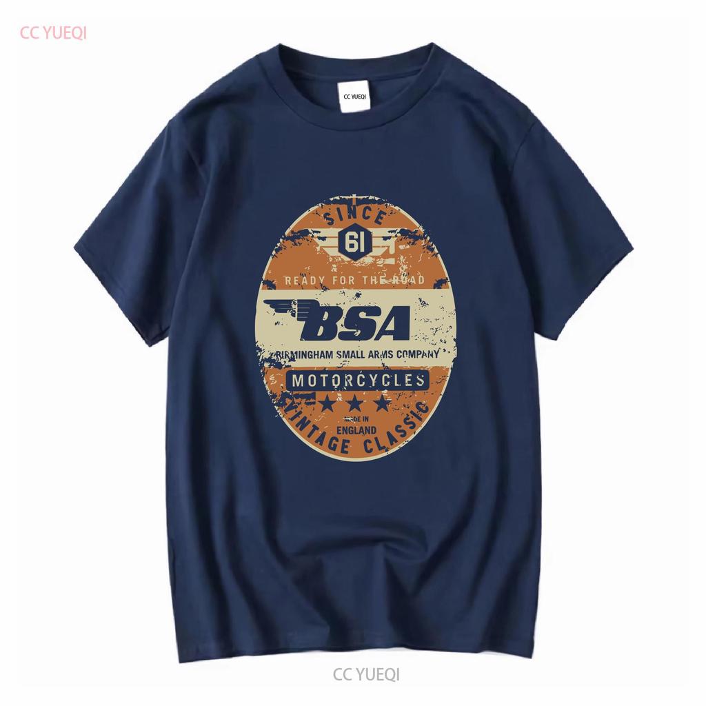 Licensed B S A Motorcycles Birmingham Small Arms Co BIG TALL 3XL 5XL T Shirt long or short sleeves vintage Washed homme