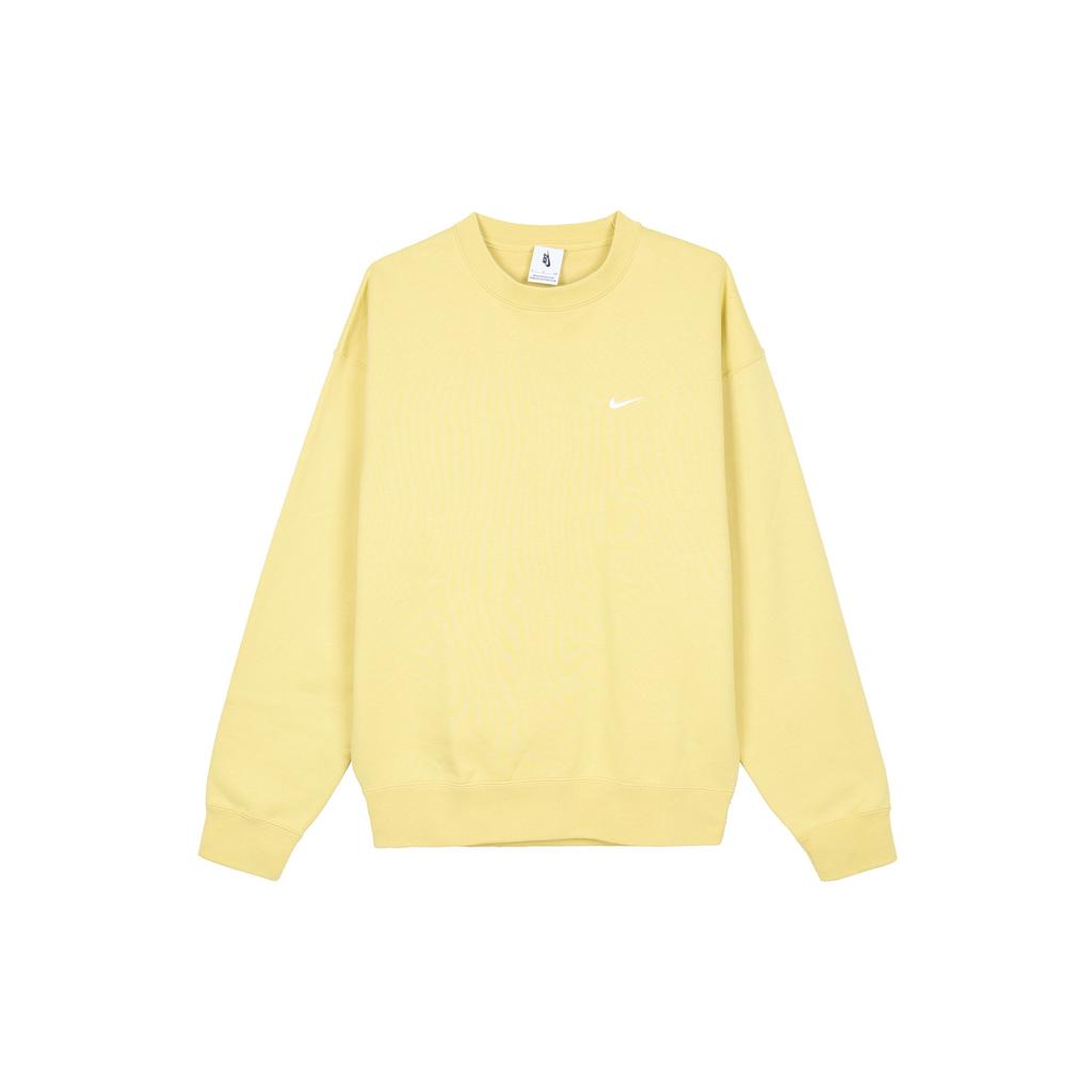 Nike Pánská mikina s kulatým výstřihem a grafikou Solo Swoosh Žlutá DX1362-700
