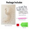 DIY Pearl Diamond Art Painting kits for Adult and Beginners, Elegant Peacock Sparkling Painting Craft Home Wall Decor handmade Gift