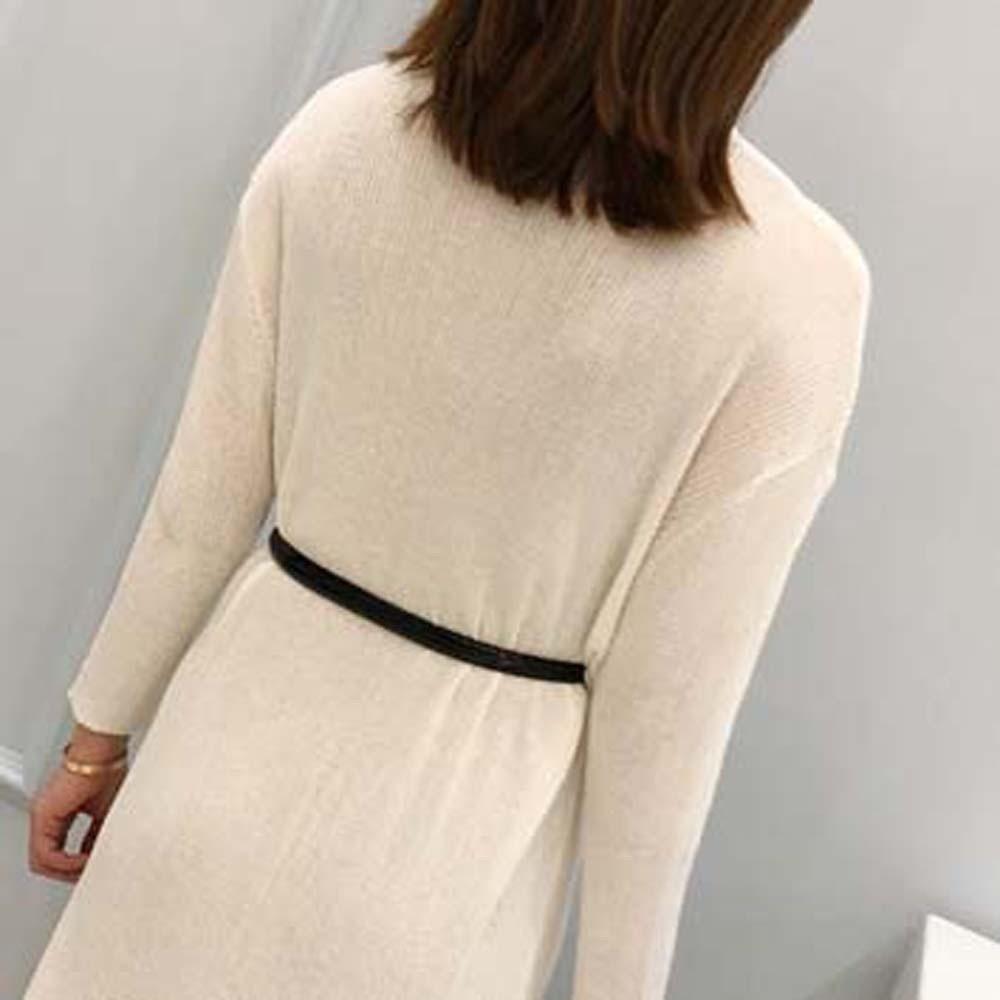 Adjustable Thin Buckle Belt Solid Color Women Waistband Simple Patent Leather Belt  Lady