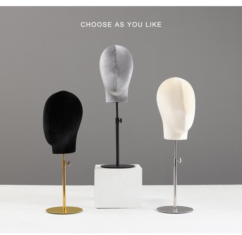 Black Mannequin Head for Displaying Wigs, Hats, and Accessories
