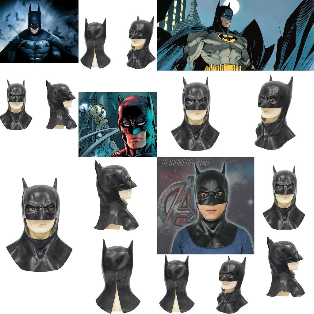 2022 Batman Latex Mask Ultimate Superhero Cosplay Accessory