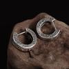 Vintage Simple Small Hoop Earrings Stainless Steel Hypoallergenic Earrings for Men Women Cool Indian Boho Jewelry