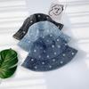 Women's and Men's Daily Denim Flower Bucket Hat