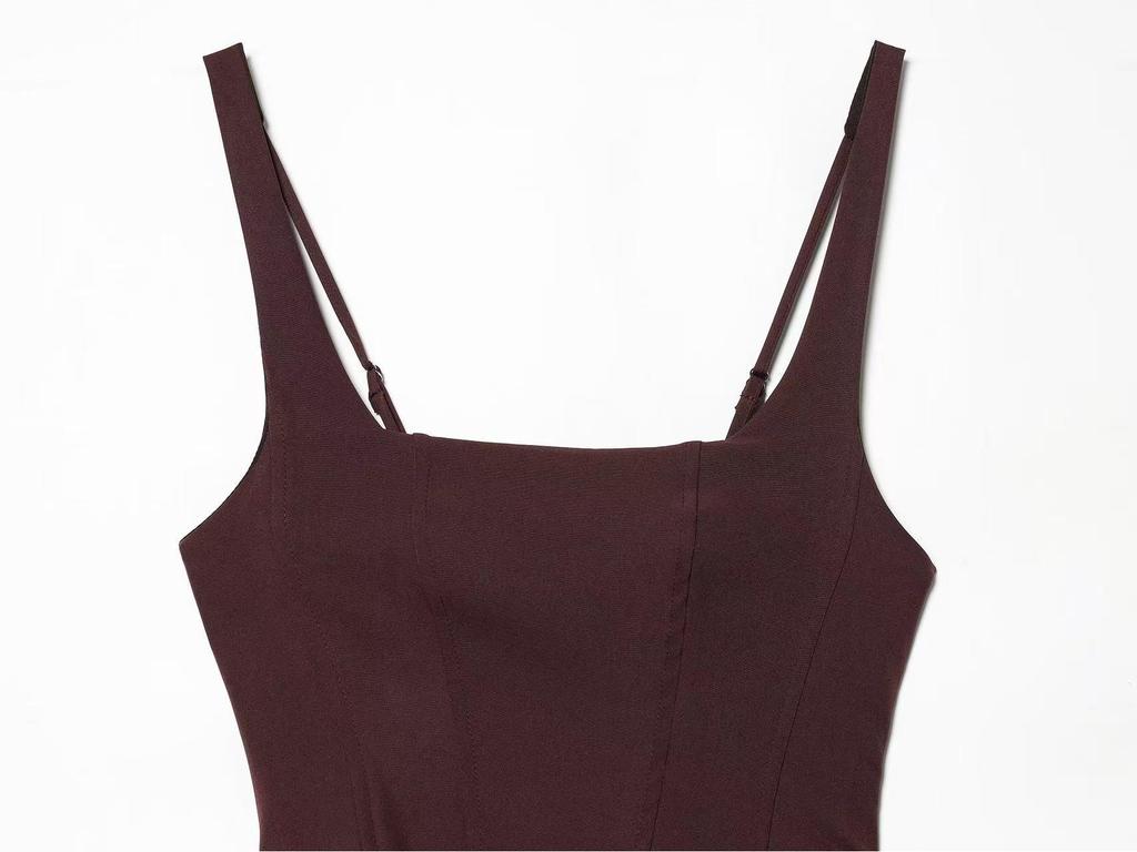 Spaghetti Strap Lace-up Waist-cinching Bodycon Dress for Women