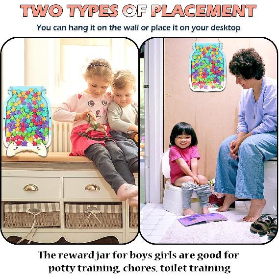 100pcs Reward Jar Classroom, Reward Jar for Kids, Star Jar Behavior Management Classroom Tools, Reward Jar for Good Behavior Home Classroom School