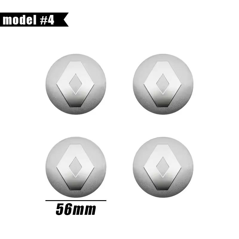 4Pcs 56mm Car Wheel Center Caps Hubcap Cover Stickers For Renault Megane 3 2 4 Clio4 5 Captur Trafic Scenic2 Austral Kangoo QM6