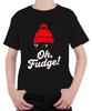 Oh Fudge! Christmas Funny Saying Hat Glasses Winter Hipster Unisex Kids T-