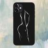 Minimalist Line Sexy Abstract Phone Case for iPhone 13 11 12 Pro Max mini 7 8 6 Plus XR X XS se phone Cover