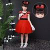 Kostým MUXIU Minnie Mouse na Halloween pro dívky, Roztomilá a oblíbená puntíkovaná sukně, Krátké rukávy, Motýlek, Párty, Taneční kostým, Focení,