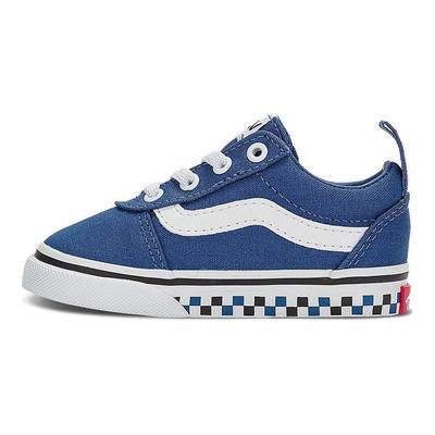 Casual Versatile Durable Low-Top Walking Shoes Baby Sneaker Blue White VN0A3QU1BLU