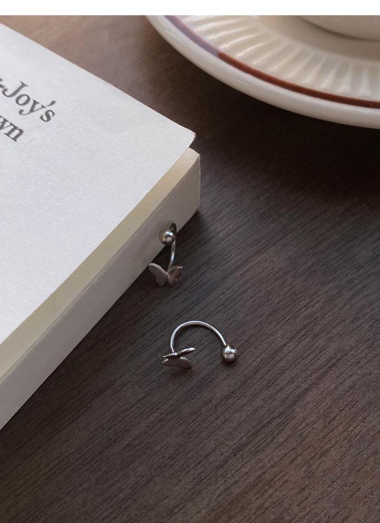 S999 Sterling Silver Butterfly Stud Earrings: Elegant Forest-Inspired Design for Women.