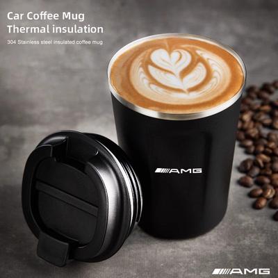 380ML Coffee Cup Car Vacuum Mug Stainless Steel Thermos For Mercedes Benz AMG W206 W204 W205 W203 W211 W212 W213 W210 W169 W202
