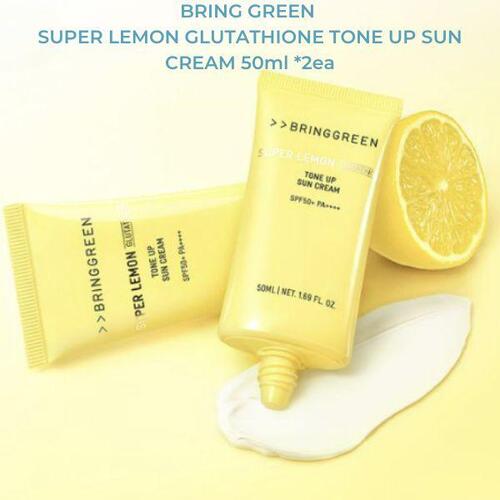 BRING GREEN Super Lemon Glutathione Tone Up Suncream 50ml*2ea