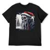 Christmas and Holiday Evil Santa - Watercolor & Ink 5 T-Shirt Vintage Anime Tshirt Summer Clothes Men Clothing