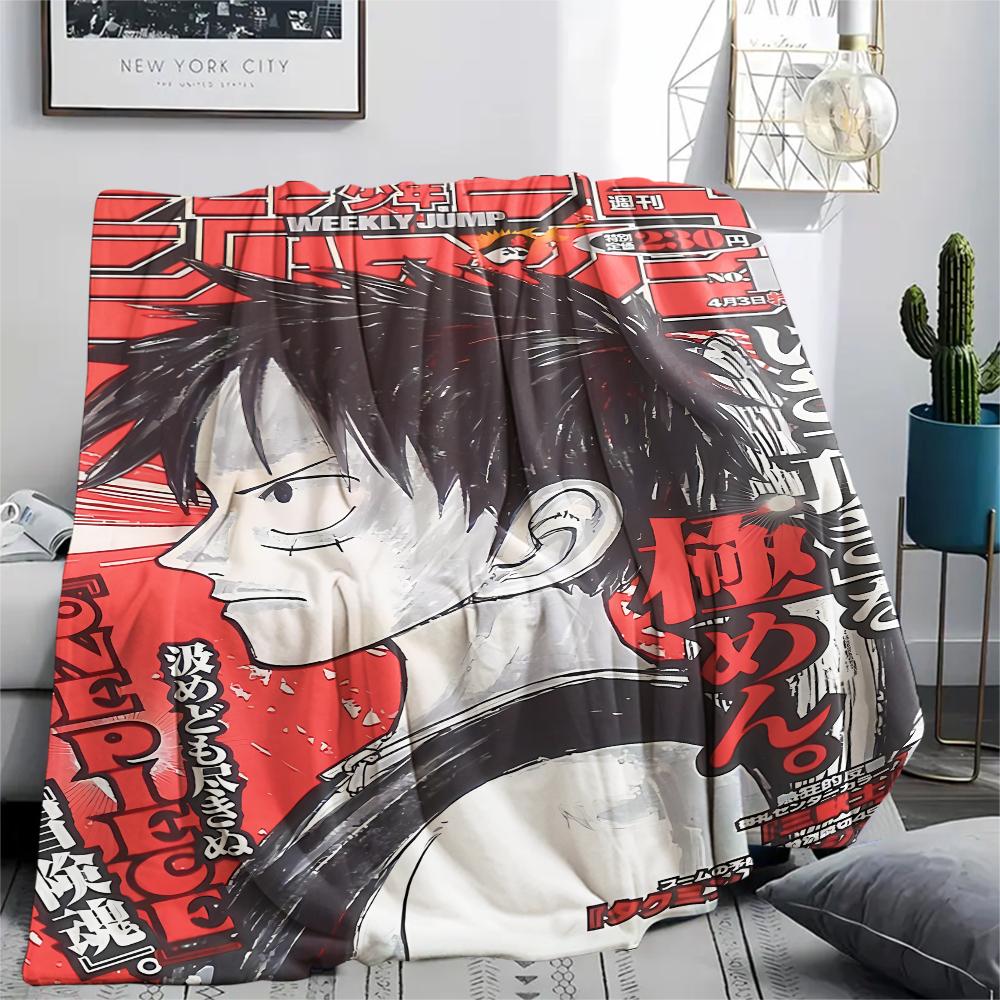 Coperta in Flanella con Stampa Personaggio One Piece, Alta qualità Confortevole per Tutte le Stagioni, Arredamento per la Casa, Calore e Comfort, Perfetta per Regali di Natale