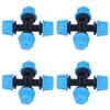 20Pcs Cross Spray Nozzle Irrigation Cross Atomization Micro Nozzle for Lawn Garden Terrace