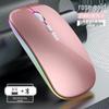 Rechargeable Dual-Mode Wireless Bluetooth Mouse with Custom Logo - Silent & Luminous for Business and Gaming