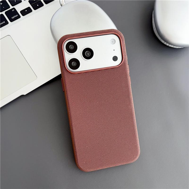 

Magnetic For Magsafe Technology Woven Case For iPhone 17pro max 16Pro 17Pro 17 Matte Wireless Charge Shockproof Cover For iPhone 17Pro Max