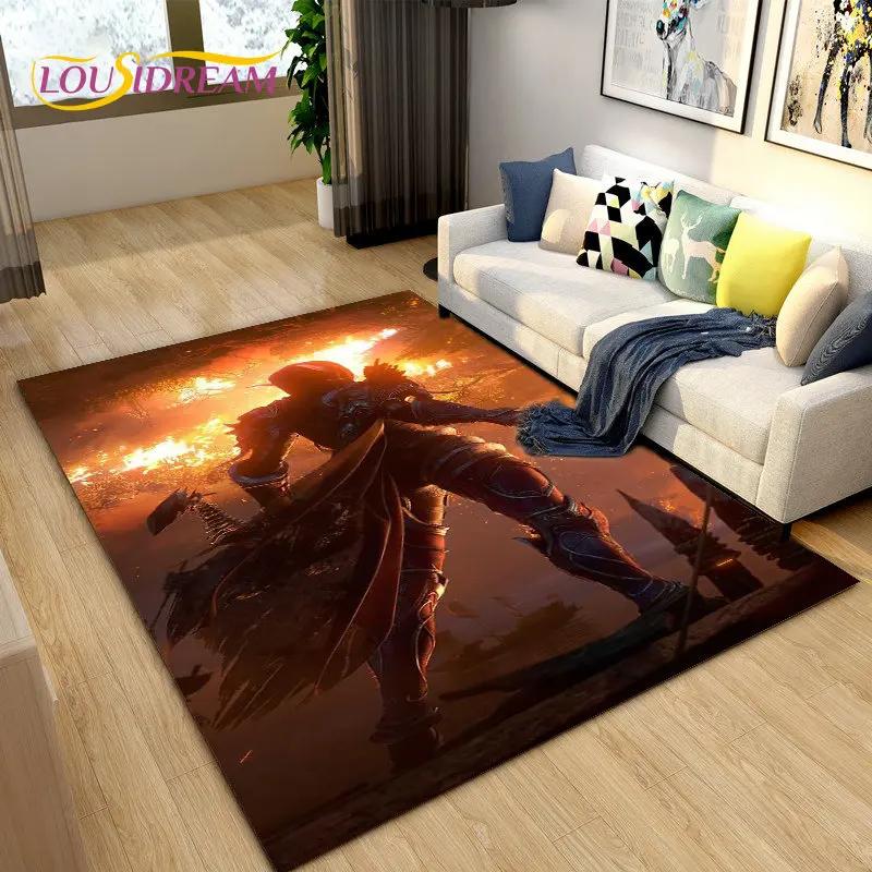 3D WOW, World of Warcraft Spielbereich-Teppich, groß, Teppich für Wohnzimmer, Schlafzimmer, Sofa, Fußmatte, Dekoration, rutschfeste Bodenmatte für Kinder
