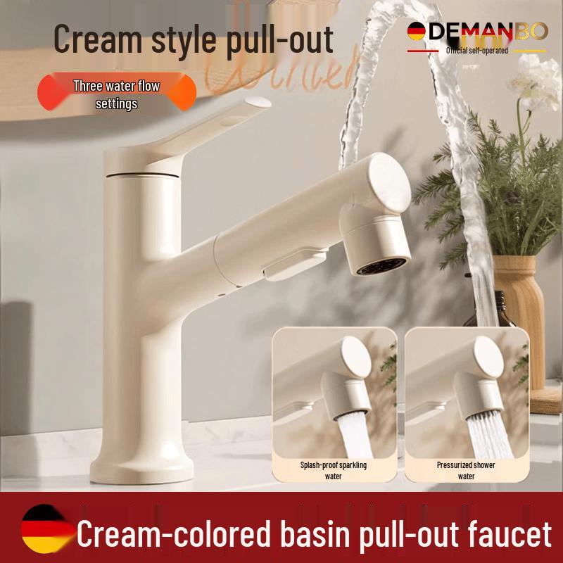 DEMANBO Single-Handle Pull-Out Basin Faucet