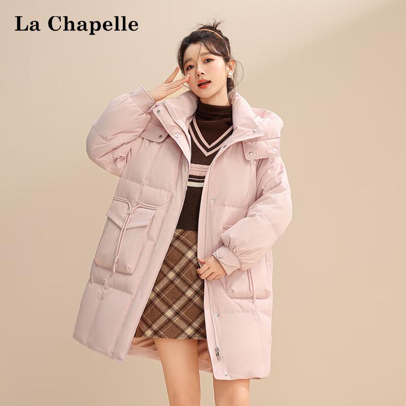 

Женский пуховик средней длины с капюшоном La Chapelle M