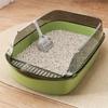 Semi-enclosed Cat Litters Box High-sided Detachable Cat Toilet Splash-proof Multifunctional Cat Litters Pan For Small Animals