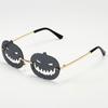 New Halloween Personality Pumpkin Sunglasses for Men and Women Tide Oval Box Hollow Funny Sunglasses WOMEN'S Sunglasses MEN'S Sunglasses