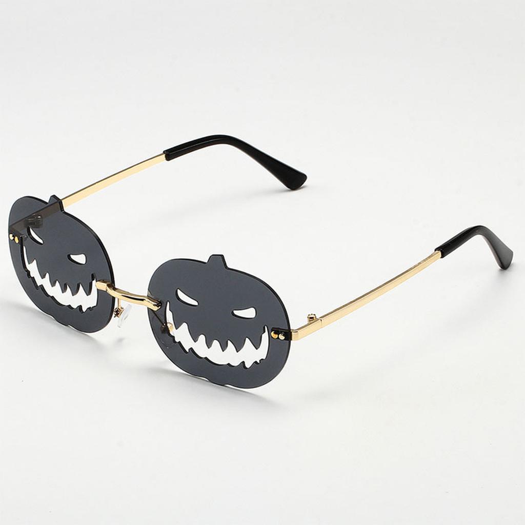New Halloween Personality Pumpkin Sunglasses for Men and Women Tide Oval Box Hollow Funny Sunglasses WOMEN'S Sunglasses MEN'S Sunglasses
