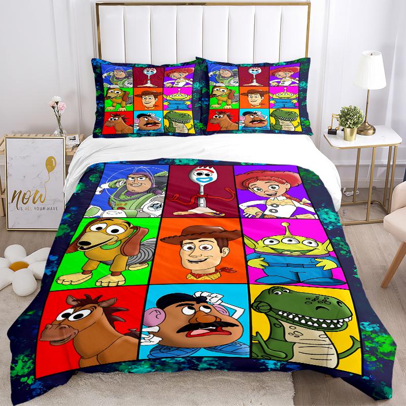 3Pcs Toy Story Characters Bedding Sets For All Sizes New 3D Printed Bed Cover Comforter Duvet Cover Pillowcase Bedroom Decoration