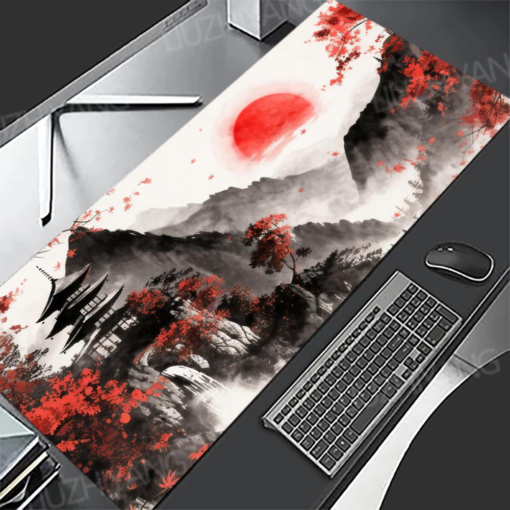 Japan Moon Landscape Mouse Pad Rubber Anti-slip Keyboard Table Mats Large Gaming Office Mousepads XXL Game Laptop Long Desk Pads