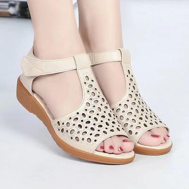 

Summer Women s Platform Shoes New Rome Open Toe High Heel Women s Wedges Sandals Plus Size Casual Gladiator Sandals for Women 35 бежевий