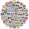 50 Stickers Painted Skulls Independent Creative Diy Repeated Stickers Decorative Stickers Waterproof Stickers Hand Account
