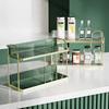 Double-layer Organizer Shelf Simple Design Condiment Shelf Space Saving Counter Organizer  Bathroom