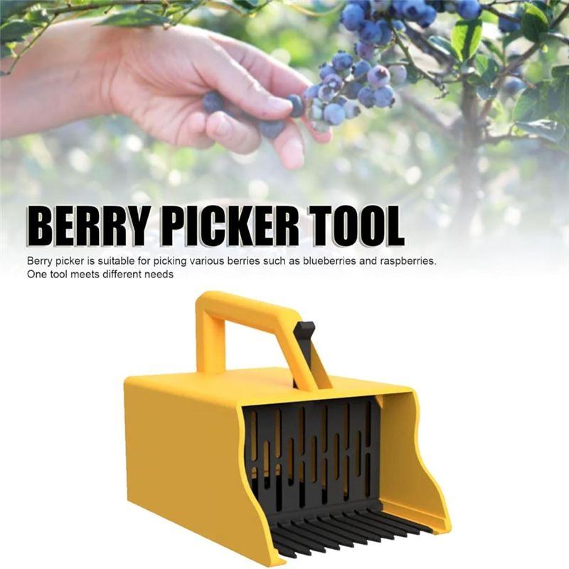 M-Modern-2PCS Berry Picker With Comb, Easier Berry Picking And Harvesting Tool, Blueberry Rake Blueberry Comb Ergonomic Handle