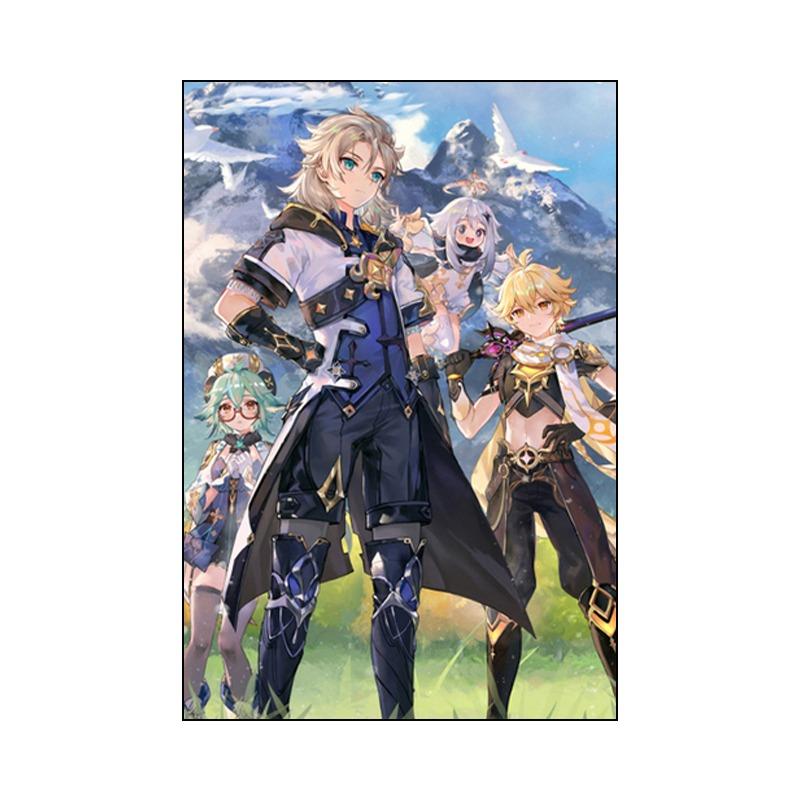 Anime Desen Animat Joc Genshin Impact Pictură pe Pânză Imprimare Artă de Perete Poster cu Personaj Imagine Decorațiuni pentru Casă Cameră Copii Murală