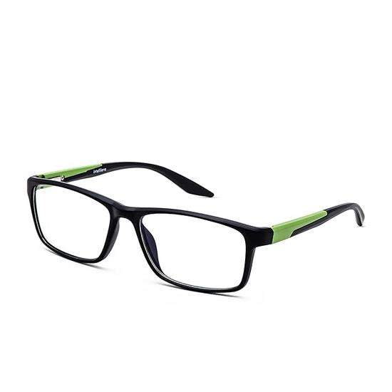 Intelllens | Gafas para computadora Zero Power Blue Cut | Antirreflejos, ligeras | Protección UV | Unisex | Plateadas | Cuadradas | Medianas