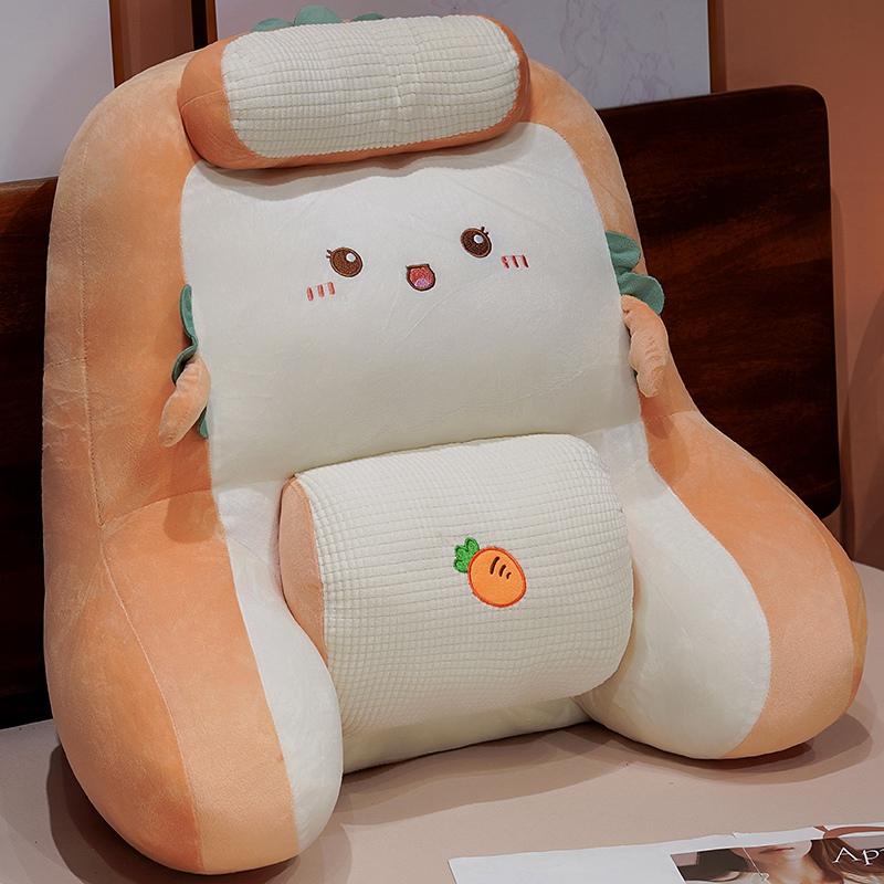 Extremgroßes Kissen für Bett Kopfende Büro Sofa Lesen Studieren Wohnheim Telefon Planen Samt Cartoon Anims Plüsch Rückenkissen 50x60cm