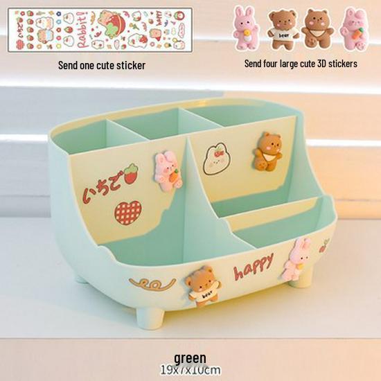 Roztomilý velkokapacitní držák na tužky pro dívky - Jednoduchý moderní organizér na stůl