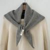 Premium Australian Wool and Cashmere Solid Color Women's Triangle Shawl-Scarf
