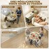 Folding Table Table With Folding Function And Open Shelf Mobile Kitchen Table For Dining Room Small Rooms Natural