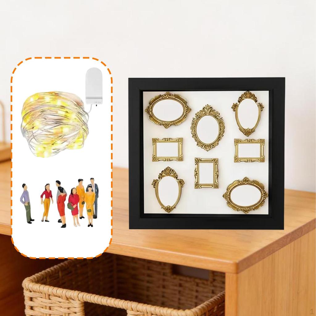 DIY Mini Museum Silhouette Box Wood Memory Display for Wedding Birthday Gift