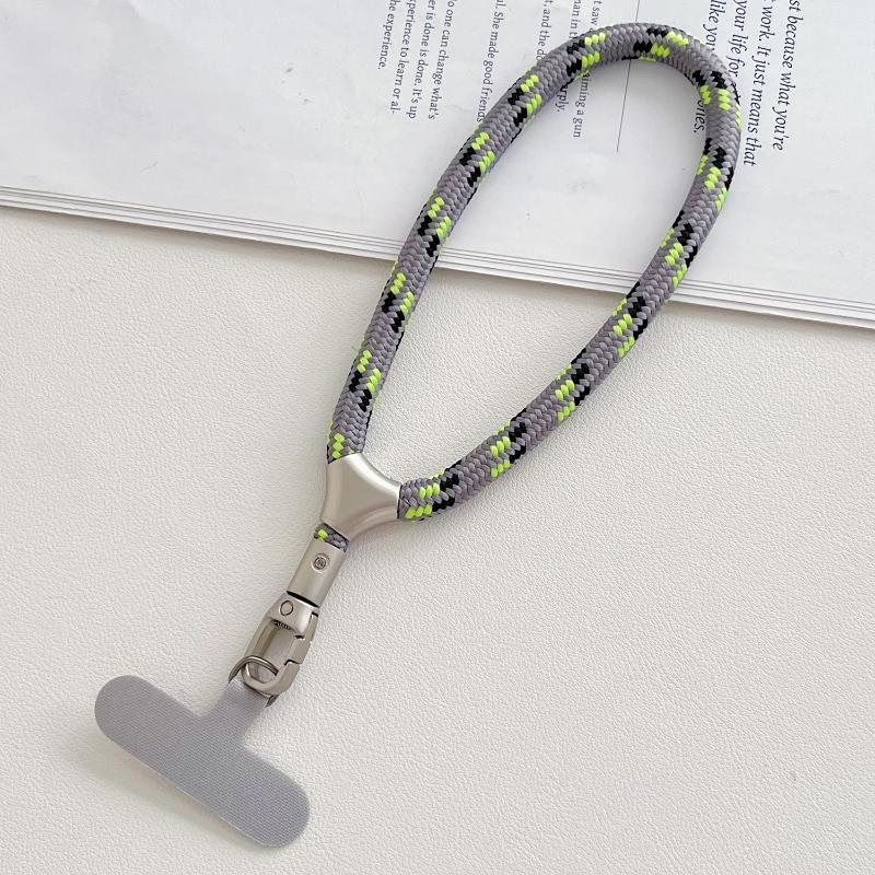 Phone Charm Heavy Metal Keyring Short Lanyard Anti-Lost Keychain Lanyard Solid Finger Strap Premium Key Cord Mobile Phone Rope